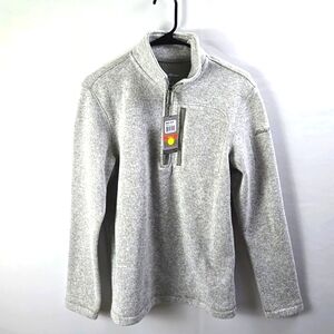 Eddie Bauer Men's Convector 1/2-Zip Sweater Fleece Gray Heather Sz S -NWT